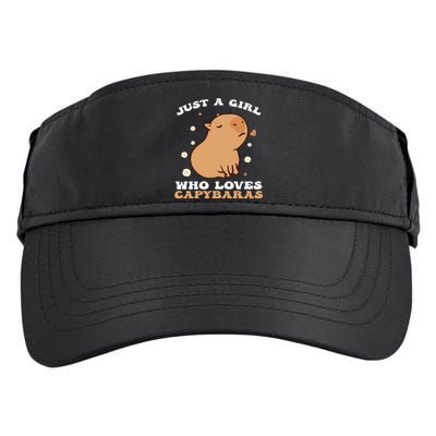 Just A Girl Who Loves Capybaras Adult Drive Performance Visor