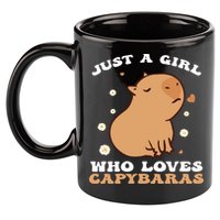 Just A Girl Who Loves Capybaras 11oz C Handle Ceramic Mug