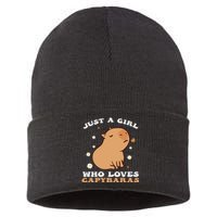 Just A Girl Who Loves Capybaras Sustainable Knit Beanie