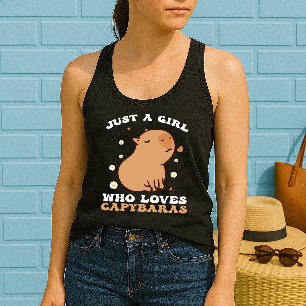 Just A Girl Who Loves Capybaras Womens Tank Top