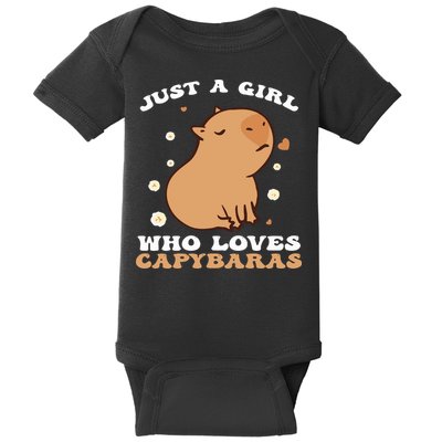 Just A Girl Who Loves Capybaras Baby Bodysuit