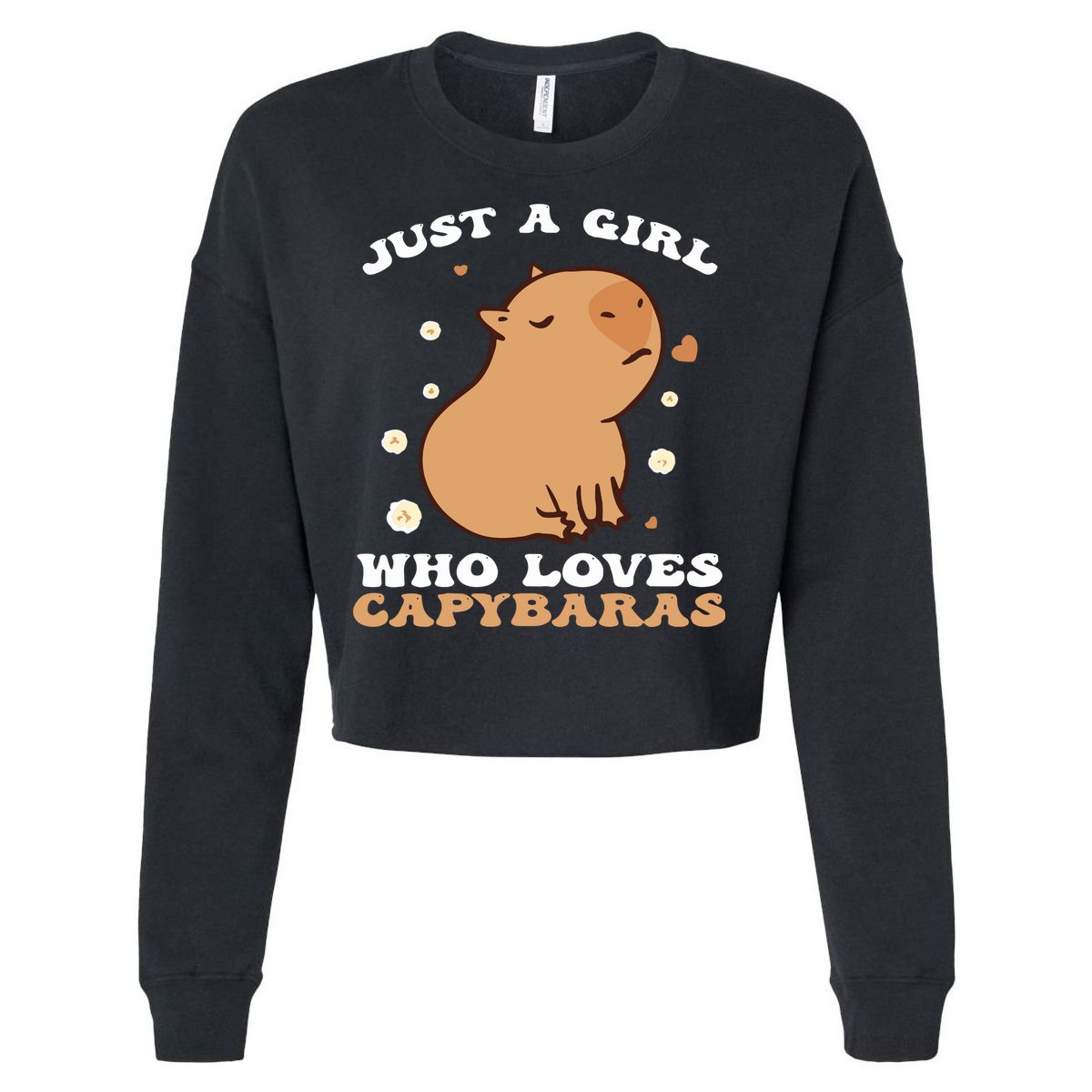 Just A Girl Who Loves Capybaras Cropped Pullover Crew
