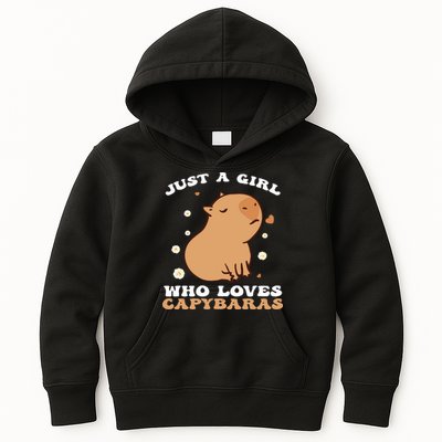 Just A Girl Who Loves Capybaras Kids Hoodie