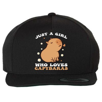 Just A Girl Who Loves Capybaras Wool Snapback Cap