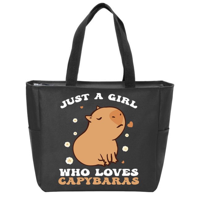 Just A Girl Who Loves Capybaras Zip Tote Bag