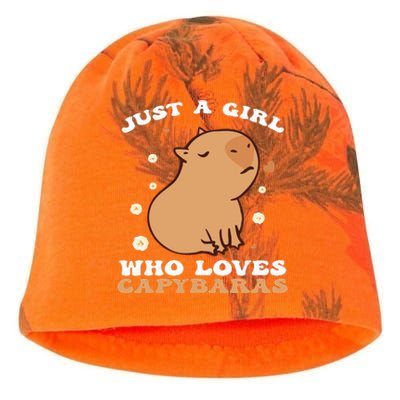 Just A Girl Who Loves Capybaras Kati - Camo Knit Beanie