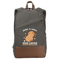 Just A Girl Who Loves Capybaras Cotton Canvas Backpack