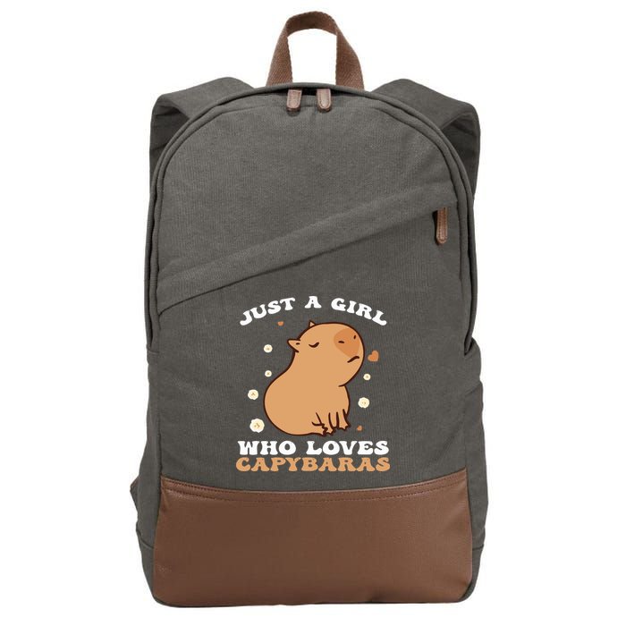 Just A Girl Who Loves Capybaras Cotton Canvas Backpack