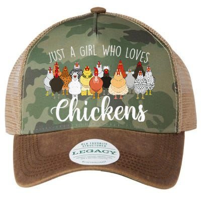 Just A Girl Who Loves Chickens Farm Animal Chicken Legacy Tie Dye Trucker Hat