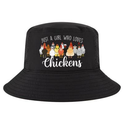 Just A Girl Who Loves Chickens Farm Animal Chicken Cool Comfort Performance Bucket Hat