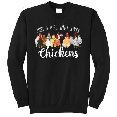 Just A Girl Who Loves Chickens Farm Animal Chicken Sweatshirt