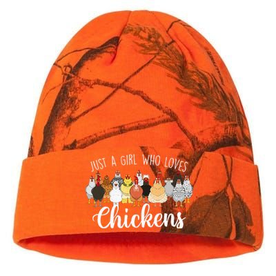 Just A Girl Who Loves Chickens Farm Animal Chicken Kati Licensed 12" Camo Beanie