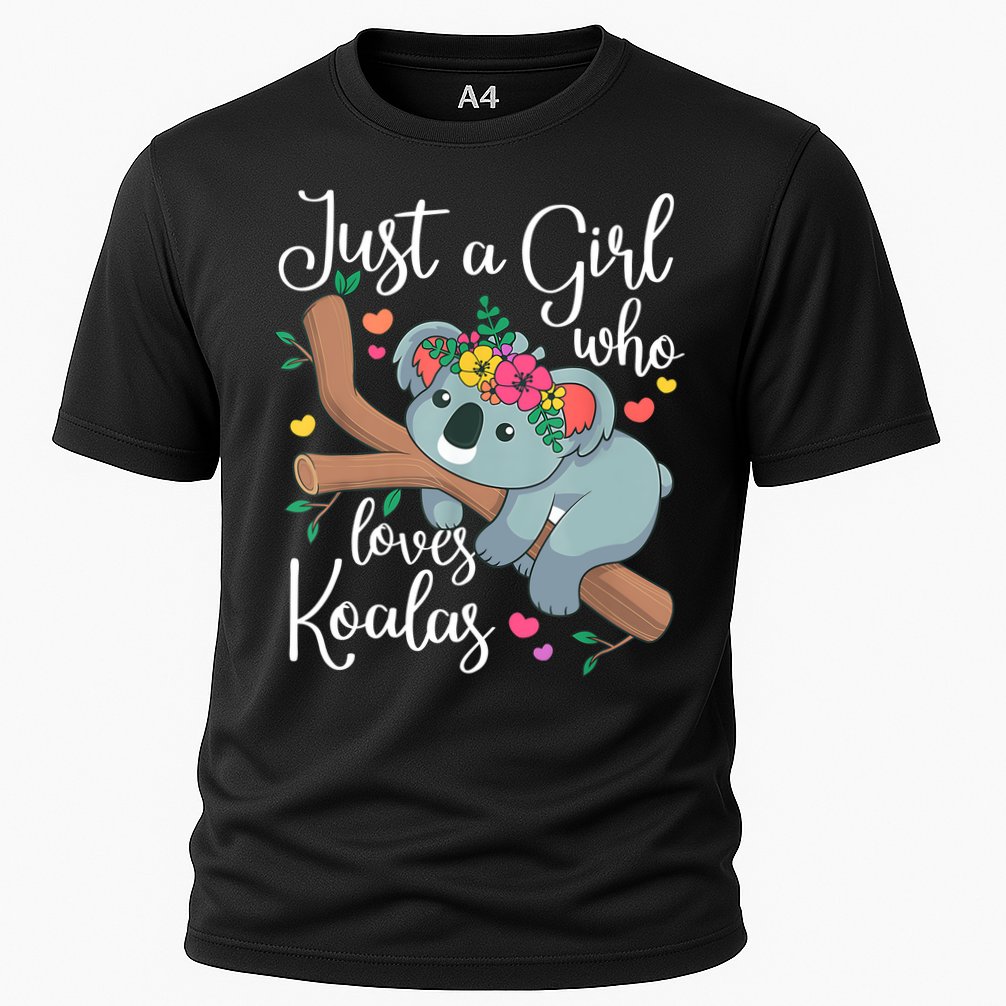 Just A Girl Who Loves Koalas Funny Koala Bear Lovers Outfit Cooling Performance Crew T-Shirt