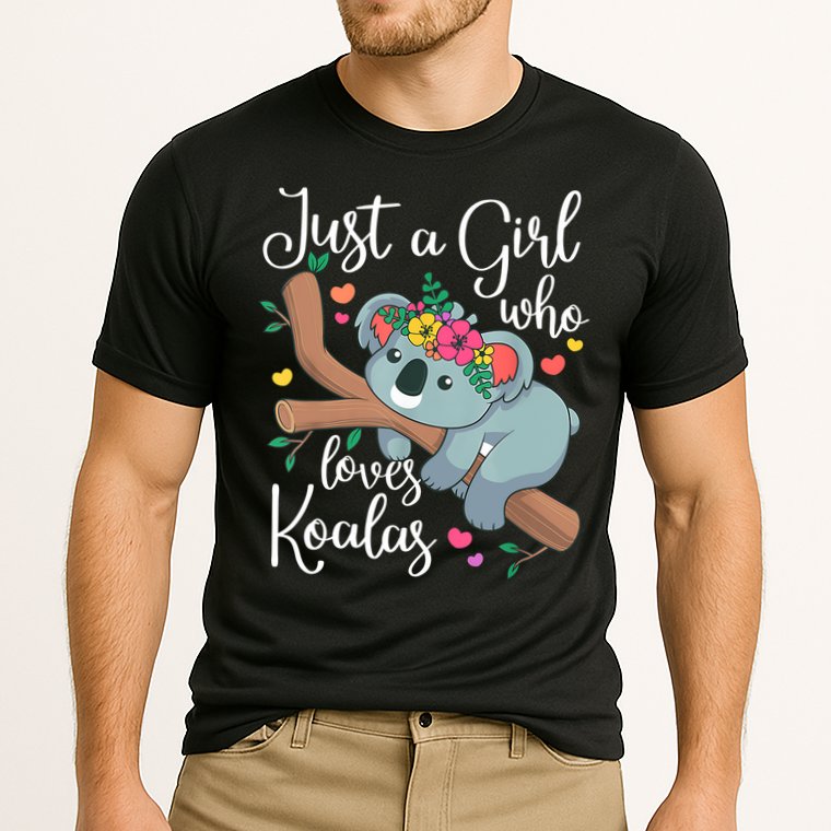 Just A Girl Who Loves Koalas Funny Koala Bear Lovers Outfit Cooling Performance Crew T-Shirt