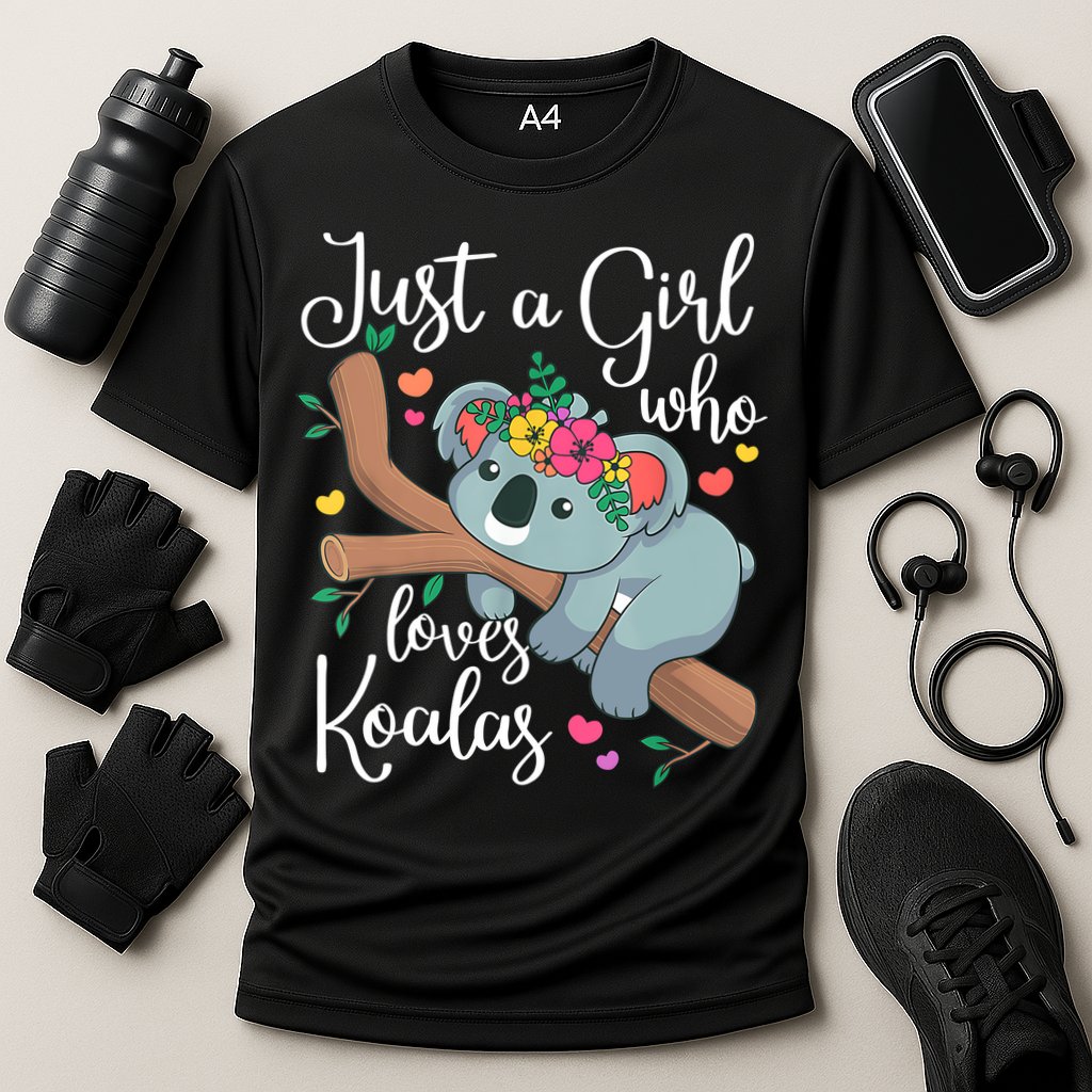 Just A Girl Who Loves Koalas Funny Koala Bear Lovers Outfit Cooling Performance Crew T-Shirt
