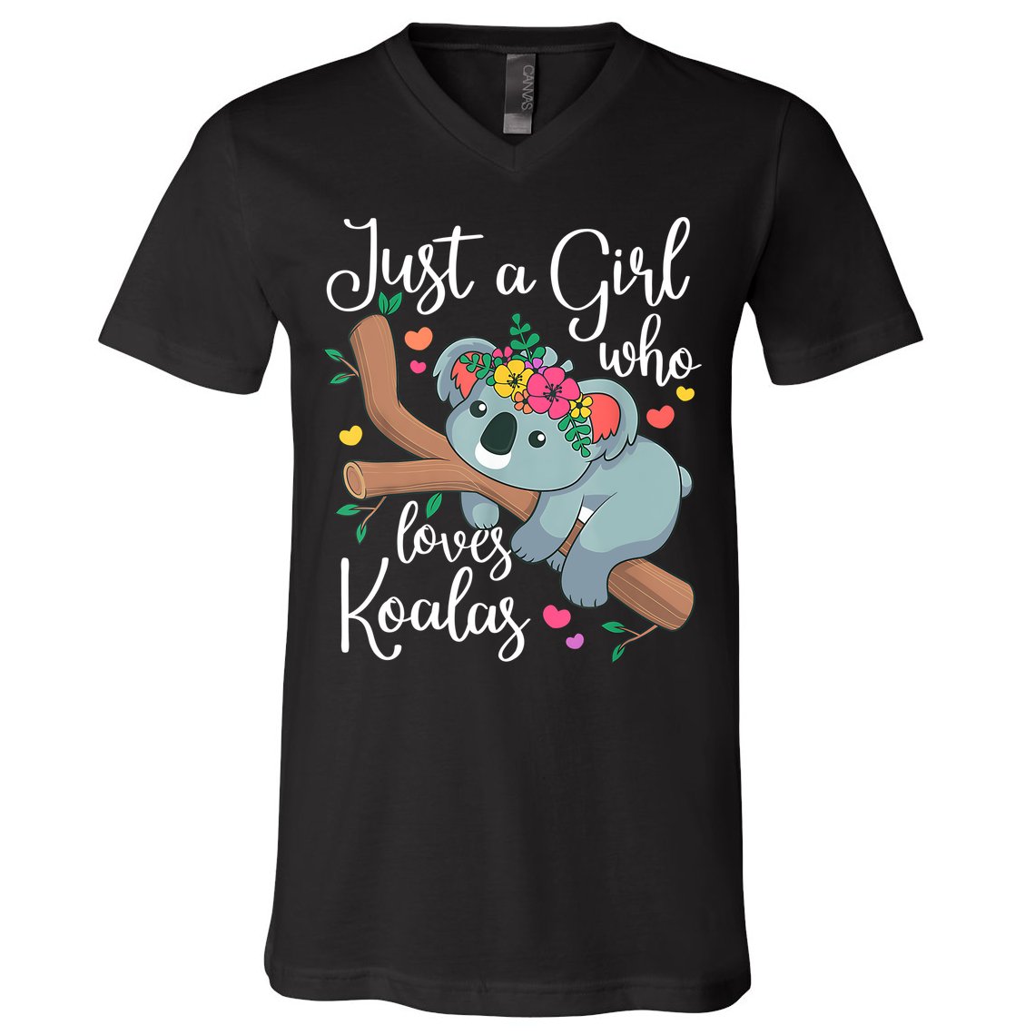 Just A Girl Who Loves Koalas Funny Koala Bear Lovers Outfit V-Neck T-Shirt