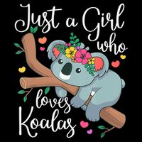 Just A Girl Who Loves Koalas Funny Koala Bear Lovers Outfit Drawstring Bag