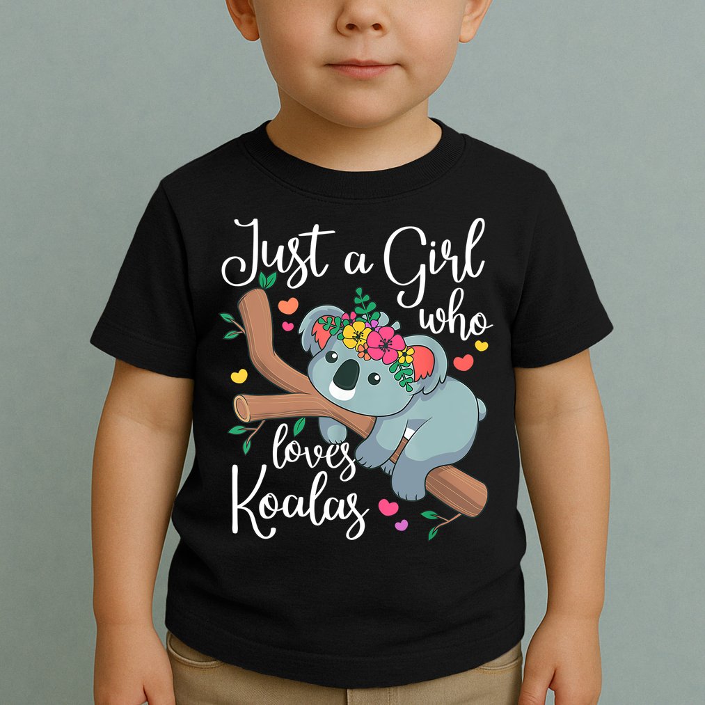 Just A Girl Who Loves Koalas Funny Koala Bear Lovers Outfit Toddler T-Shirt