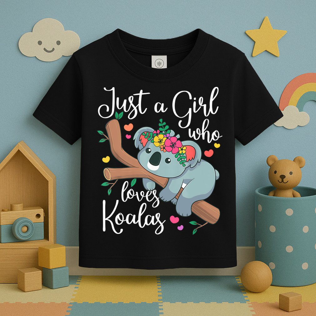 Just A Girl Who Loves Koalas Funny Koala Bear Lovers Outfit Toddler T-Shirt