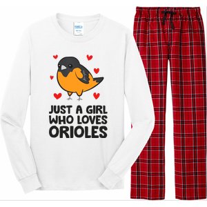 Just A Girl Who Loves Orioles Long Sleeve Pajama Set