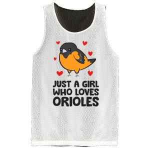 Just A Girl Who Loves Orioles Mesh Reversible Basketball Jersey Tank