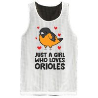 Just A Girl Who Loves Orioles Mesh Reversible Basketball Jersey Tank