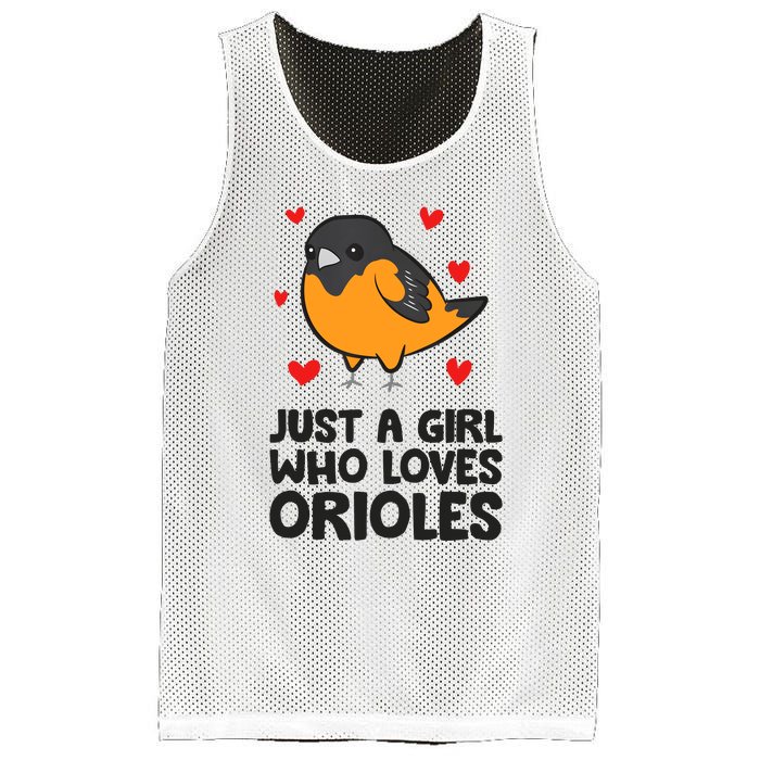 Just A Girl Who Loves Orioles Mesh Reversible Basketball Jersey Tank