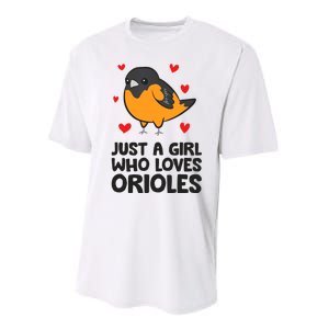 Just A Girl Who Loves Orioles Performance Sprint T-Shirt