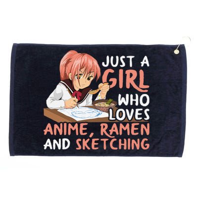 Just A Girl Who Loves Anime Ramen And Sketching Japan Anime Grommeted Golf Towel