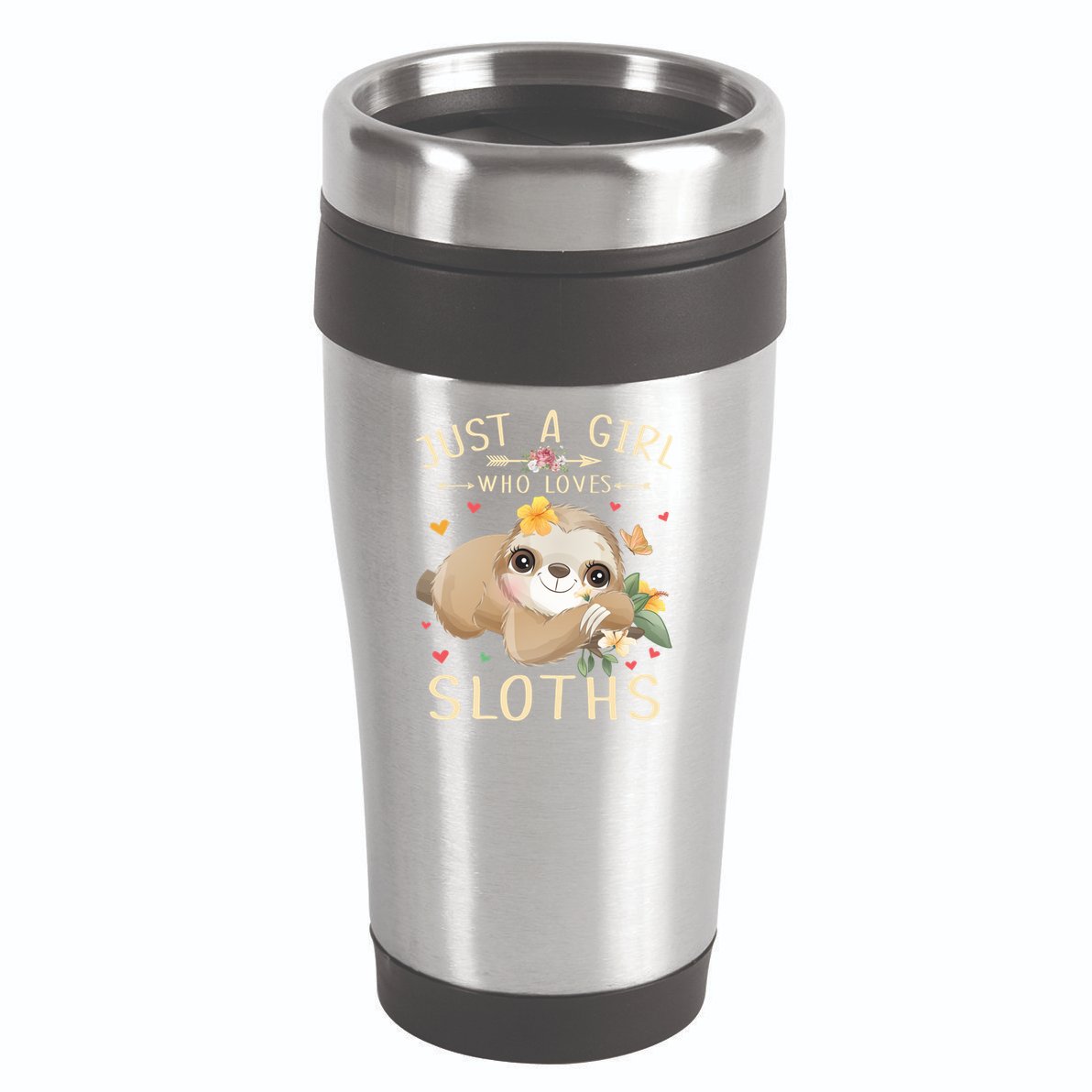 Just A Girl Who Loves Sloths Cute Sloth Lover Girls Gift 16oz Travel Tumbler