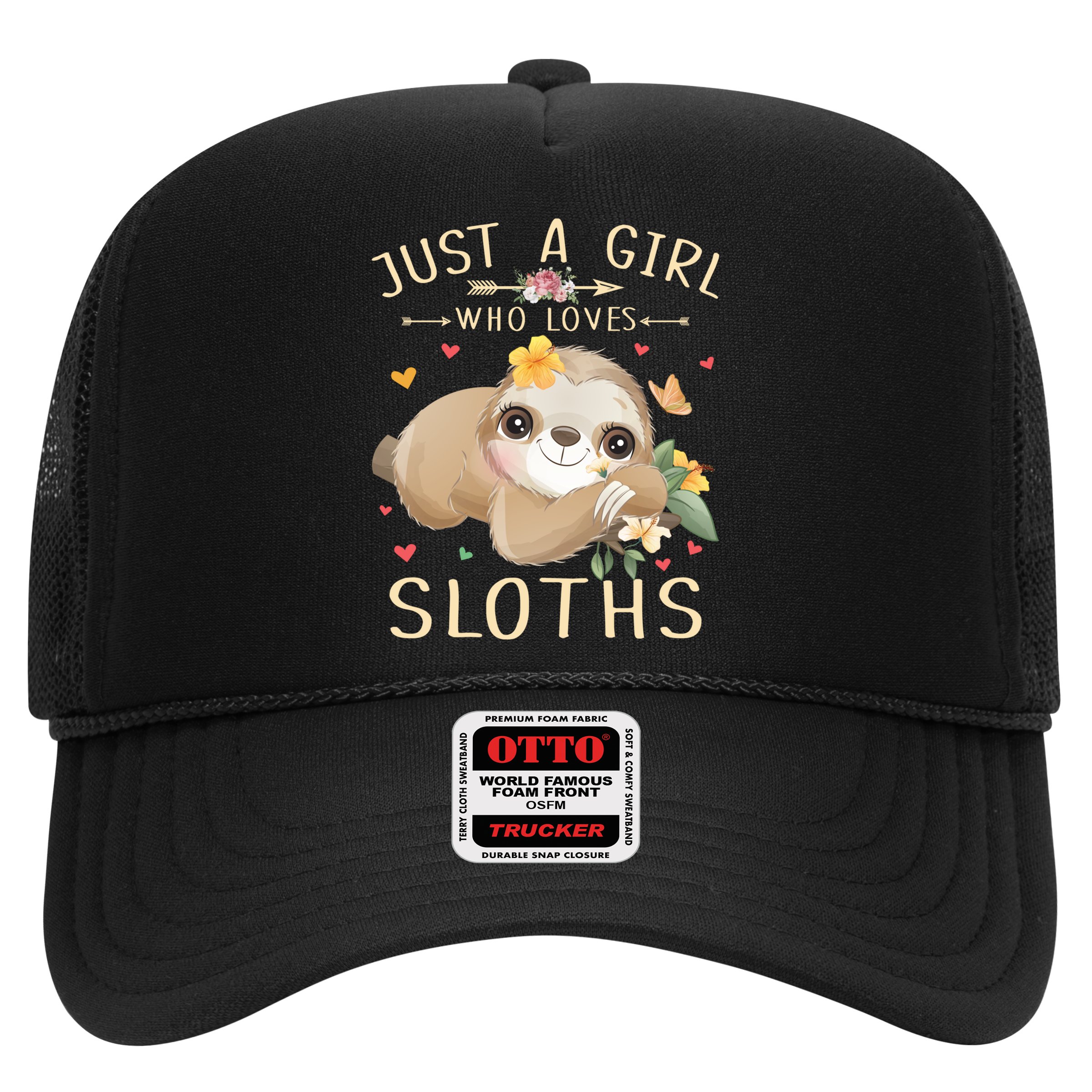 Just A Girl Who Loves Sloths Cute Sloth Lover Girls Gift Trucker Hat