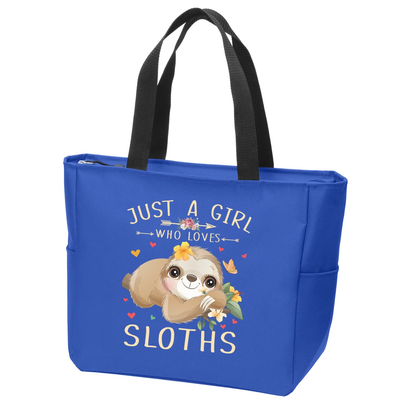 Just A Girl Who Loves Sloths Cute Sloth Lover Girls Gift Zip Tote Bag