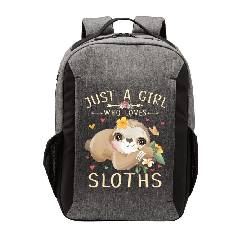 Just A Girl Who Loves Sloths Cute Sloth Lover Girls Gift Vector Backpack