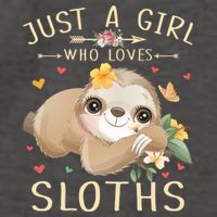 Just A Girl Who Loves Sloths Cute Sloth Lover Girls Gift Vector Backpack