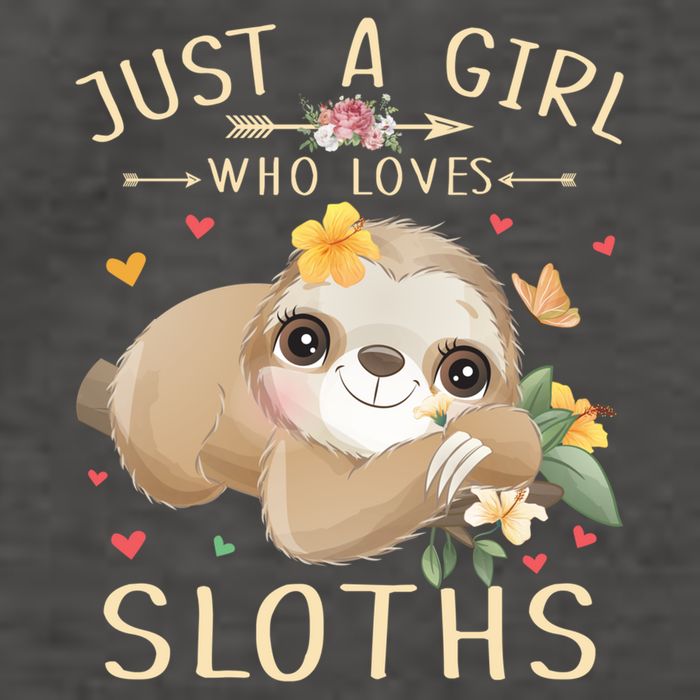 Just A Girl Who Loves Sloths Cute Sloth Lover Girls Gift Vector Backpack