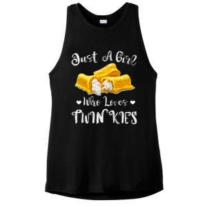 Just A Girl Who Loves Twinkies Ladies PosiCharge Tri-Blend Wicking Tank