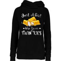 Just A Girl Who Loves Twinkies Womens Funnel Neck Pullover Hood