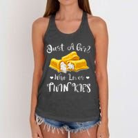 Just A Girl Who Loves Twinkies Women's Knotted Racerback Tank