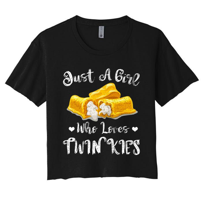 Just A Girl Who Loves Twinkies Women's Crop Top Tee