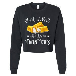 Just A Girl Who Loves Twinkies Cropped Pullover Crew