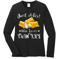 Just A Girl Who Loves Twinkies Ladies Long Sleeve Shirt