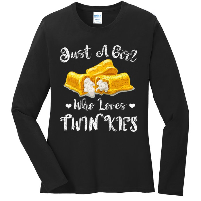 Just A Girl Who Loves Twinkies Ladies Long Sleeve Shirt