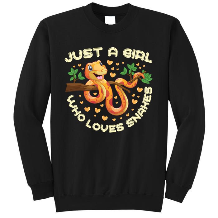 Just A Girl Who Loves Snakes Funny Snake Lover Funny Gift Meaningful Gift Sweatshirt