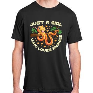 Just A Girl Who Loves Snakes Funny Snake Lover Funny Gift Meaningful Gift Adult ChromaSoft Performance T-Shirt