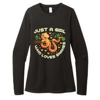 Just A Girl Who Loves Snakes Funny Snake Lover Funny Gift Meaningful Gift Womens CVC Long Sleeve Shirt