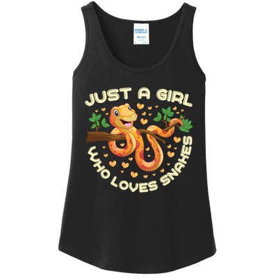 Just A Girl Who Loves Snakes Funny Snake Lover Funny Gift Meaningful Gift Ladies Essential Tank