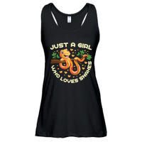 Just A Girl Who Loves Snakes Funny Snake Lover Funny Gift Meaningful Gift Ladies Essential Flowy Tank