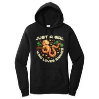 Just A Girl Who Loves Snakes Funny Snake Lover Funny Gift Meaningful Gift Women's Pullover Hoodie