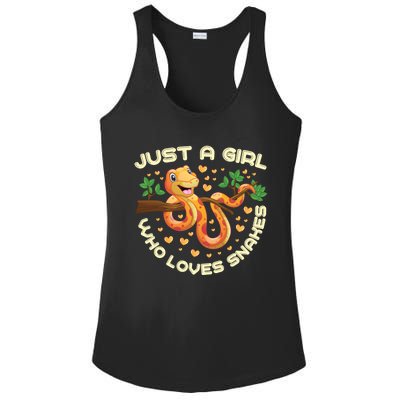 Just A Girl Who Loves Snakes Funny Snake Lover Funny Gift Meaningful Gift Ladies PosiCharge Competitor Racerback Tank