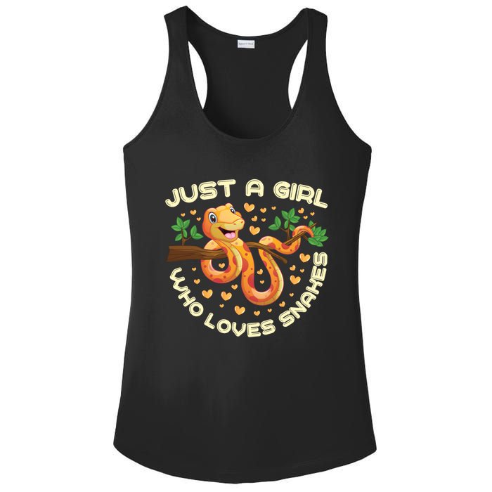 Just A Girl Who Loves Snakes Funny Snake Lover Funny Gift Meaningful Gift Ladies PosiCharge Competitor Racerback Tank